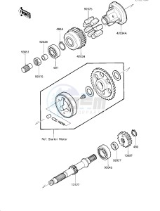 ZX 600 C [NINJA 600R] (C1-C2) [NINJA 600R] drawing SECONDARY SHAFT