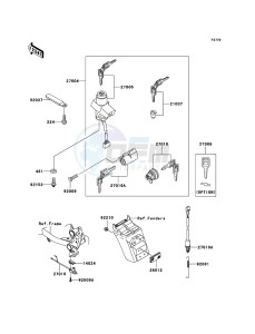 KLE500 KLE500B7F GB XX (EU ME A(FRICA) drawing Ignition Switch