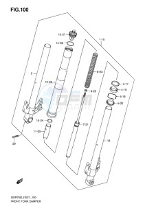 GSR750 ABS EU drawing FRONT FORK DAMPER