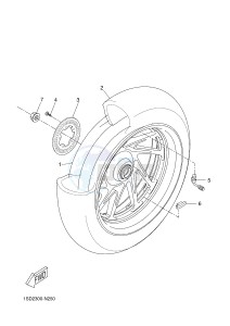 YP400RA X-MAX 400 ABS X-MAX (1SD8 1SD8 1SD8) drawing REAR WHEEL