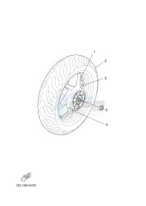 YP250R X-MAX 250 (2DL1 2DL1 2DL1 2DL1) drawing REAR WHEEL