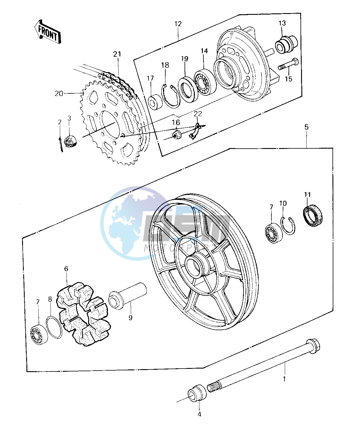 REAR WHEEL_HUB_CHAIN -- 80 H1- -