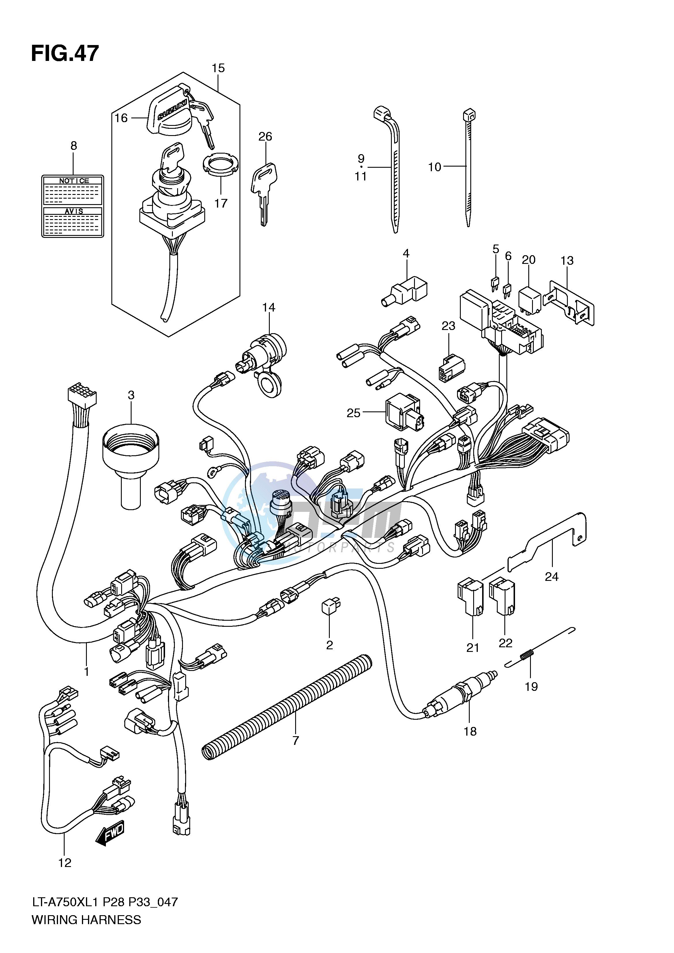 WIRING HARNESS (LT-A750XL1 P28)