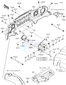 MULE SX KAF400JJF EU drawing Headlight(s)