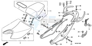 CBF600N9 Europe Direct - (ED / 25K) drawing SEAT/SEAT COWL