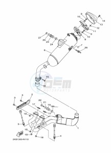 XT1200ZE XT1200ZE SUPER TENERE ABS (BP97) drawing EXHAUST