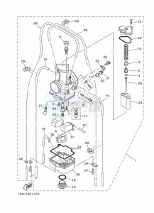 YZ125 (B0V6) drawing CARBURETOR