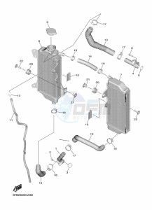 YZ250F (B7BL) drawing RADIATOR & HOSE