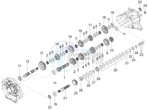 California 1400 Touring ABS USA-CND 1380 drawing Gear box - Gear assembly