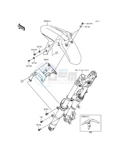 Z300 ABS ER300BGF XX (EU ME A(FRICA) drawing Front Fender(s)