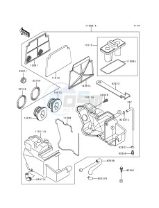 EX 250 F [NINJA 250R] (F10-F14) [NINJA 250R] drawing AIR CLEANER