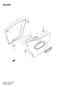 GN125 (E2) drawing FRAME COVER (MODEL K1)