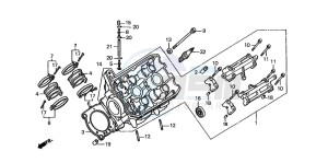 ST1100A drawing LEFT CYLINDER HEAD