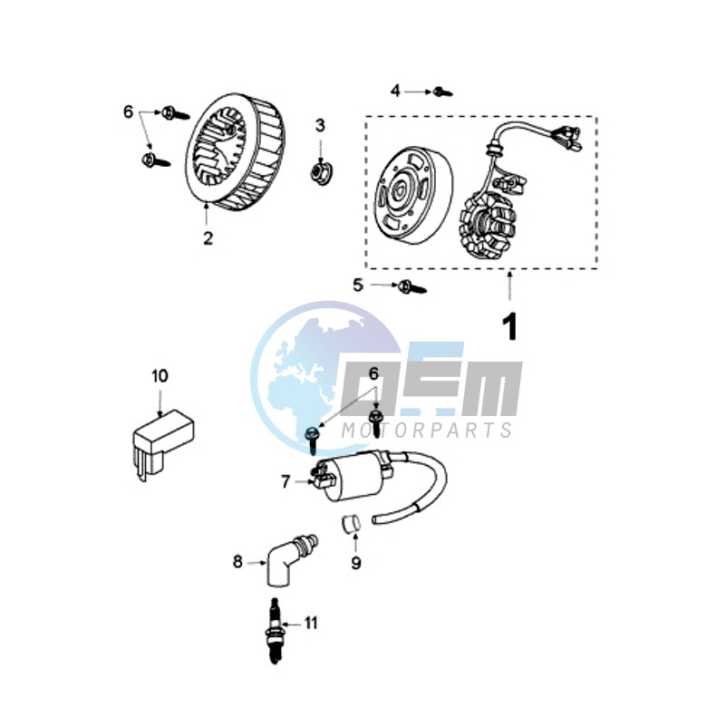 IGNITION PART WITHOUT SENSOR