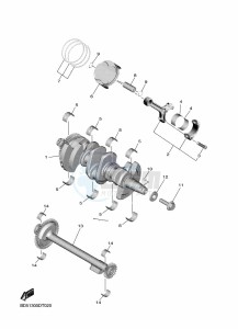 NIKEN MXT850 (BD5F) drawing CRANKSHAFT & PISTON