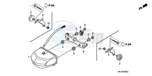 CBR600RA9 France - (F / ABS CMF MME) drawing TAILLIGHT