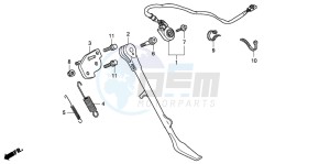 VT750C drawing SIDE STAND