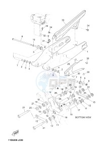 XT660Z TENERE (2BD3) drawing REAR ARM