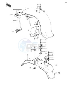 KZ 1000 C [POLICE 1000] (C1-C1A) [POLICE 1000] drawing FENDERS -- 78 C1_C1A- -