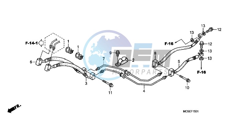 REAR BRAKE HOSE (ST1300A)