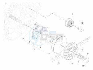 GTS 300 ie Super (EMEA, APAC) (AU, HK, IN, IT, J, SG, TW, UK) drawing Driving pulley