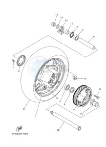 XP500A T-MAX 530 (2PWM) drawing REAR WHEEL