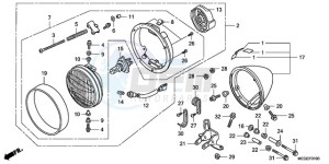 VT750C9 Ireland - (EK / MME) drawing HEADLIGHT