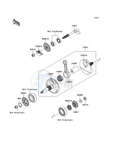 KFX450R KSF450BCS EU drawing Crankshaft