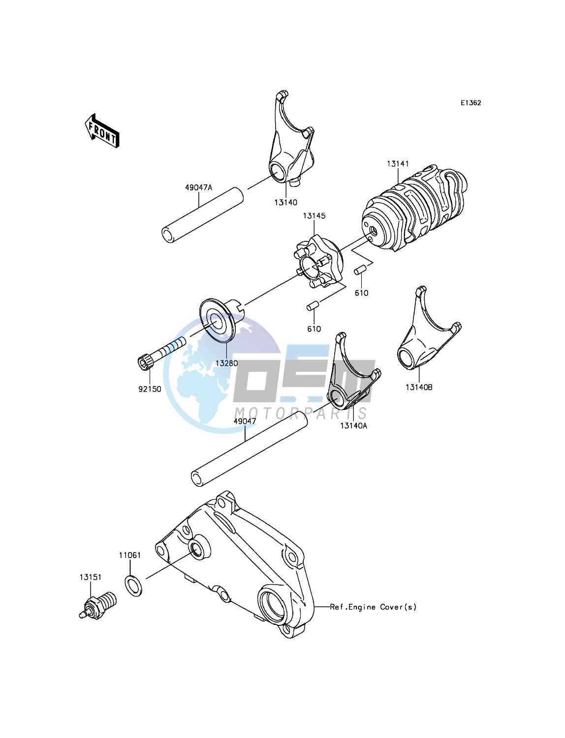 Gear Change Drum/Shift Fork(s)