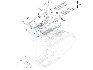 PRIMAVERA 50 4T-3VS E4 (EMEA) drawing Central cover - Footrests