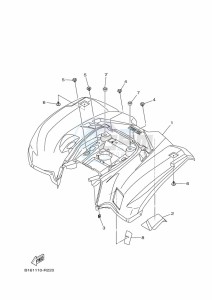 YFM700FWBD KODIAK 700 EPS (BGFD) drawing REAR FENDER