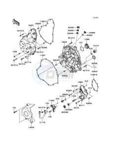 VERSYS KLE650B9F GB XX (EU ME A(FRICA) drawing Engine Cover(s)