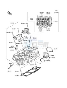 ER-6f EX650CBF GB XX (EU ME A(FRICA) drawing Cylinder Head