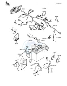 KZ 550 M [LTD SHAFT] (M1) [LTD SHAFT] drawing CHASSIS ELECTRICAL EQUIPMENT