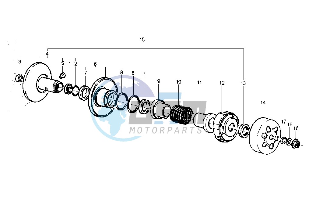 Driven pulley