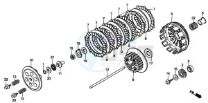 CR250R drawing CLUTCH