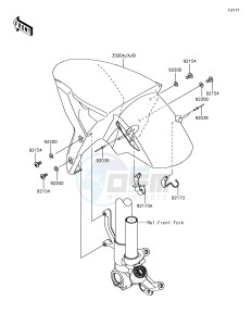 NINJA ZX-10R ZX1000SJFA XX (EU ME A(FRICA) drawing Front Fender(s)