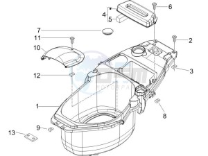 ZIP 100 4T (Vietnam) drawing Helmet housing - Undersaddle