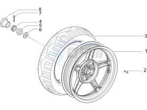 Zip 50 4T 25 Km-h (EMEA) drawing Rear wheel