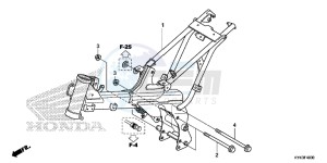 CRF110FD CRF110F Europe Direct - (ED) drawing FRAME BODY