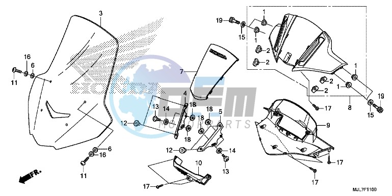 METER VISOR/ WINDSCREEN