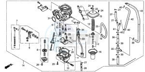 CB250P drawing CARBURETOR