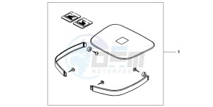 CB500S drawing TOP BOX PANEL KIT