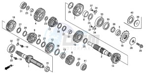 CRF250R drawing TRANSMISSION