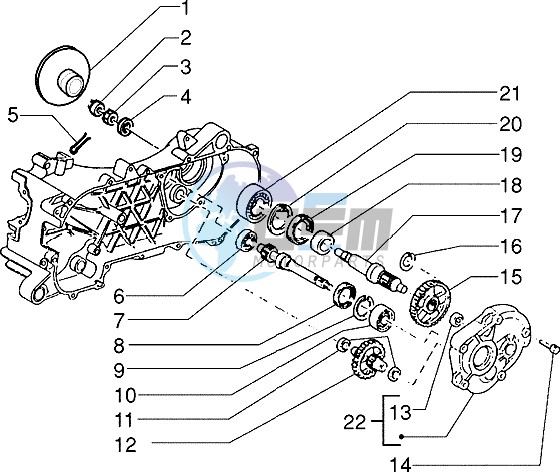 Rear wheel shaft