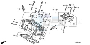 VT750CA9 Australia - (U / SPC) drawing REAR CYLINDER HEAD