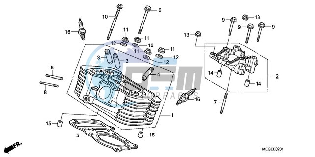 REAR CYLINDER HEAD