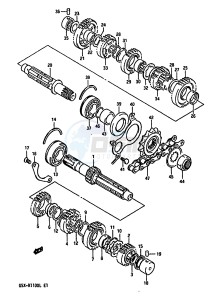 GSX-R1100 (K-L) drawing TRANSMISSION