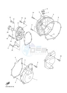 YZF-R6 600 R6 (2CXB 2CXC) drawing CRANKCASE COVER 1