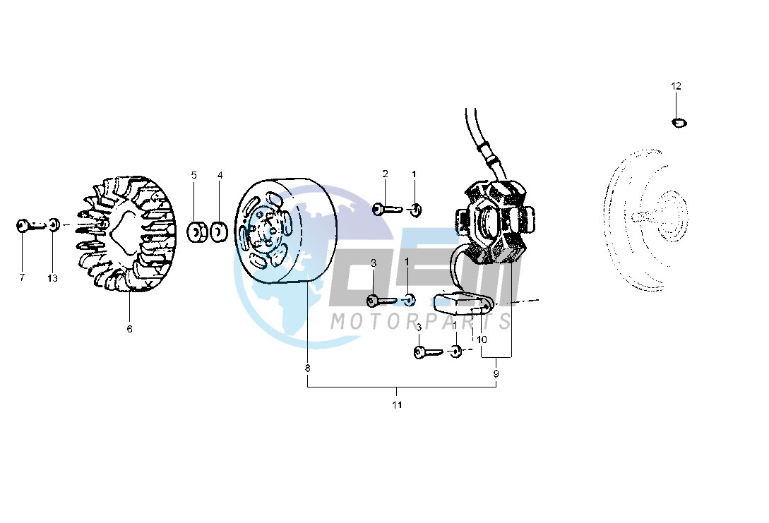 Flywheel magneto